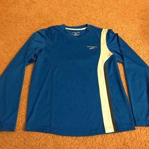 Brooks Blue/White Long-sleeved Tech Shirt, S
